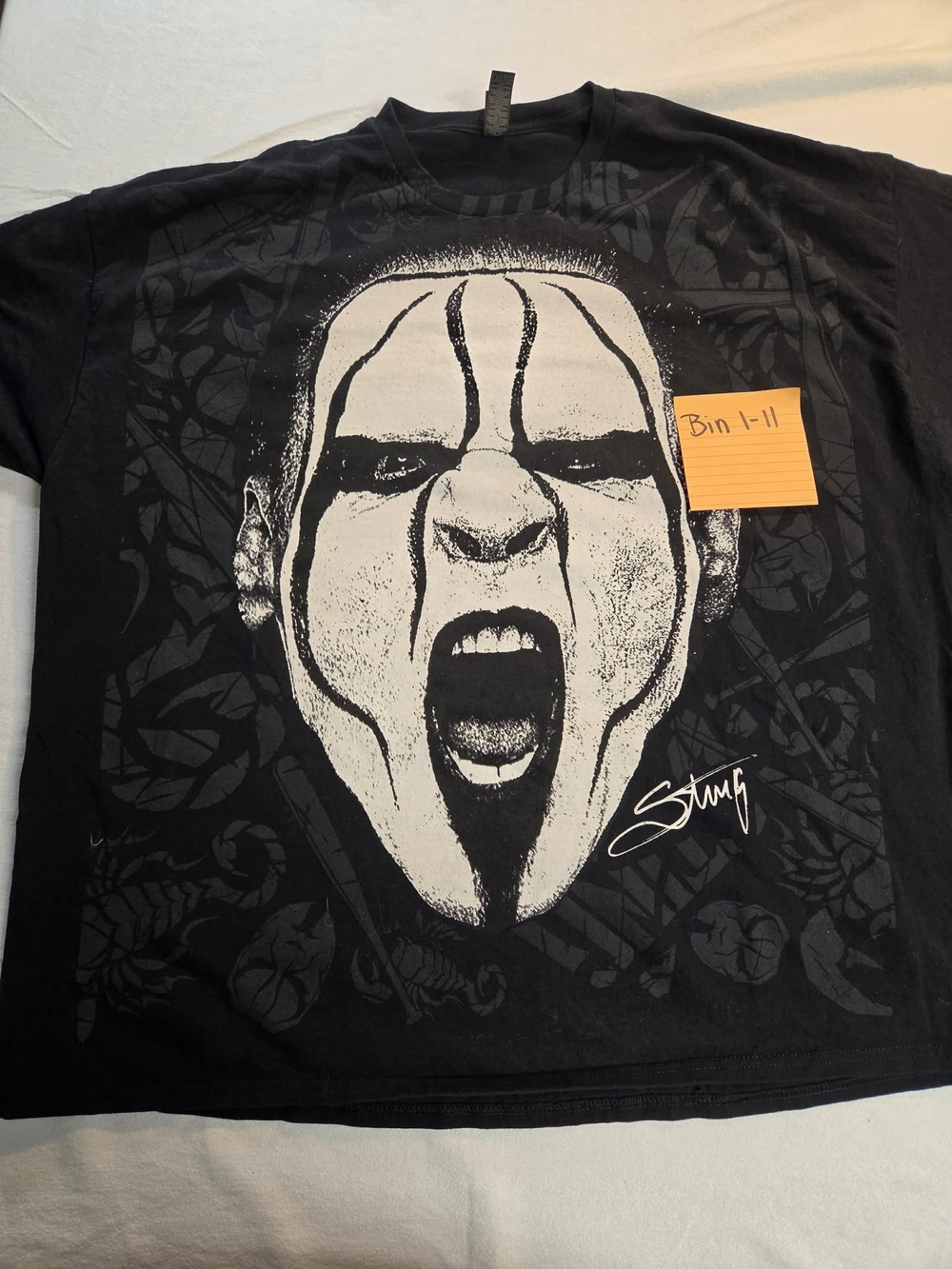 Sting Wrestling T Shirt Mens L Black Gildan Ultra Cotton WCW WWE Graphic Tee